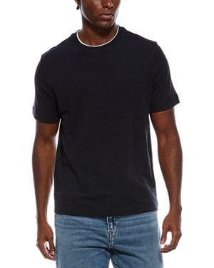 Vince Double Neckline Crewneck T-Shirt - Black