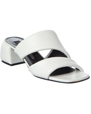 Sergio Rossi Spongy 45 Leather Sandal - White