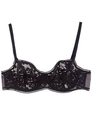 Wolford Bold Lace Underwire Bandeau Bra - Brown