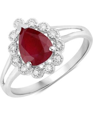 Diana M. Jewels 14K 1.31 Ct. Tw. Diamond & Ruby Ring - White