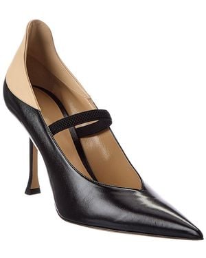 Fendi Nude Leather Pump - Black