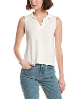 Rag & Bone Lea Tank Polo Shirt - White