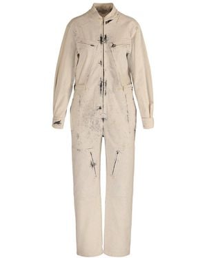 Stella McCartney Bleached Denim Jumpsuit - Natural