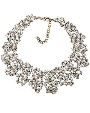 Eye Candy LA Amanda Glass Statement Necklace - Metallic