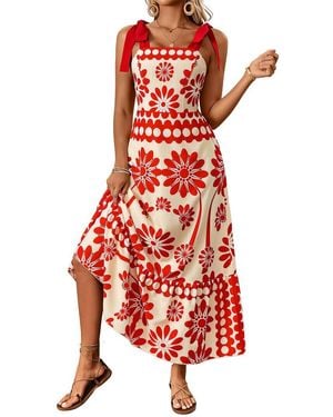 FREYLINA Midi Dress - Red