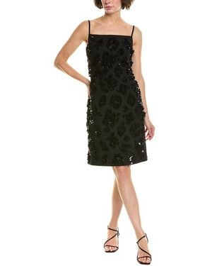 Michael Kors Wool & Silk-Blend A-Line Dress - Black