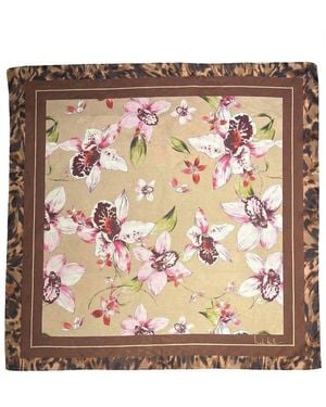 Nicole Miller Satin Square Scarf - Pink