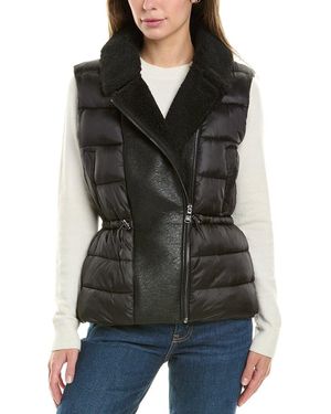 Marc New York Andrew Marc Moto Puffer Vest - Black
