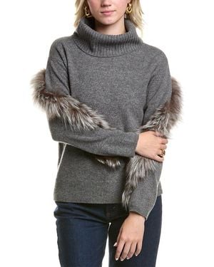 Meir Cowl Cashmere Jumper - Grey