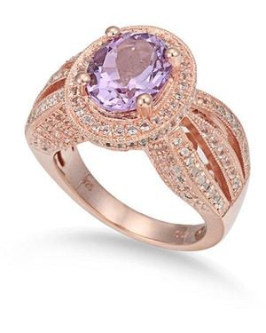 Suzy Levian Rosed 4.52 Ct. Tw. Gemstone Statement Ring - Pink