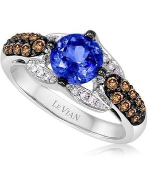 Le Vian 14K 1.62 Ct. Tw. Diamond & Tanzanite Half-Eternity Ring - Blue