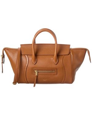 Celine Leather Shoulder Bag - Brown