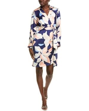 Tahari Faux Wrap Mini Dress - Red