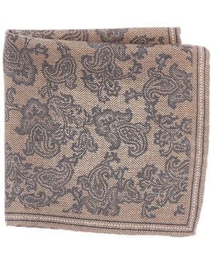 Brunello Cucinelli Silk Pocket Square - Gray