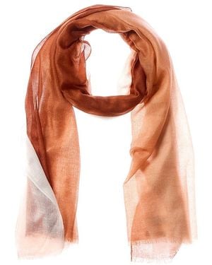 N.Peal Cashmere Dip-Dye Cashmere Scarf - Orange