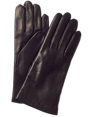 Portolano Cashmere-Lined Leather Gloves - Blue