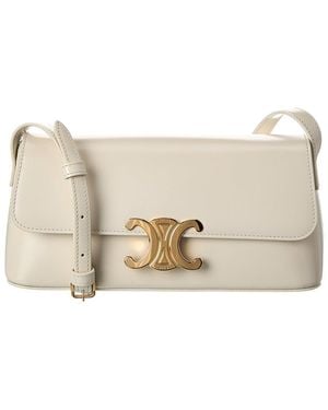 Celine Leather Shoulder Bag - Natural