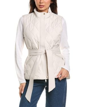 Splendid Quilted Crop Vest - White