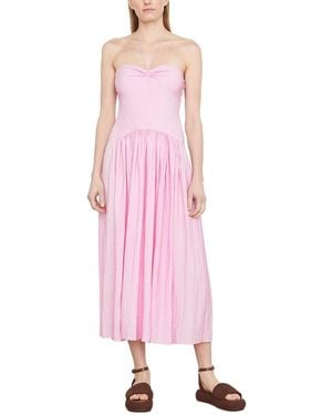 Vince Ruched Halter Neck Dress - Pink