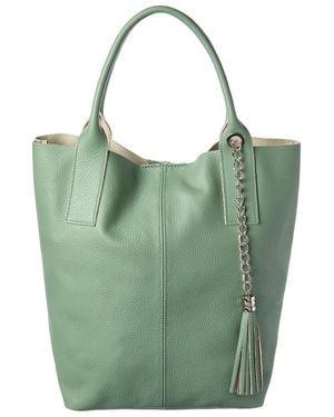 Italian Leather Tote - Green