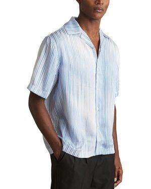 Reiss Mendosa Stripe Print Shirt - Blue