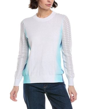 Metric Knits Side Stripe Pullover - White