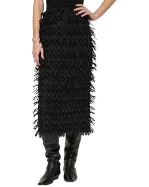 Lafayette 148 New York Ribbon Embellished Straight Skirt - Black