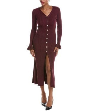 Estellina Knit Midi Dress - Red