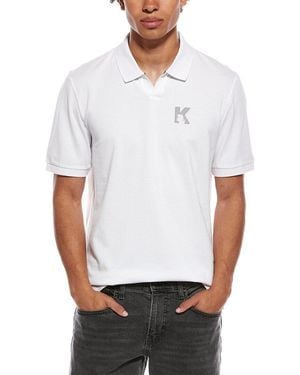 KARL LAGERFELD Jonny Collar Polo Shirt - White