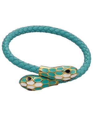 jean claude Year Of The Snake Collection Leather Bracelet - Blue