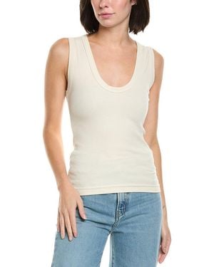 PERFECTWHITETEE U-neck Ribbed Tank - White