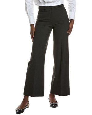 Ganni Drapey Melange Mid Waist Pant - Black