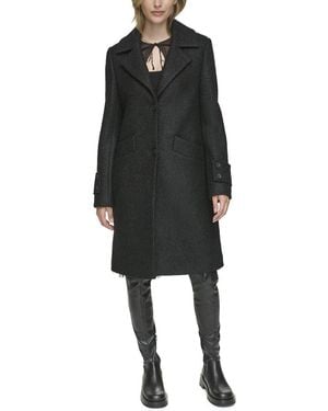 Andrew Marc Regine Slim Wool-Blend Coat - Black