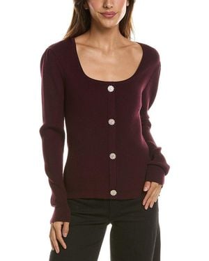 Generation Love Miriam Square Neck Cardigan - Purple