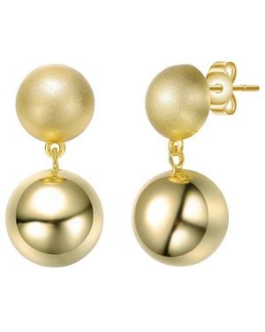 Rachel Glauber 14K Plated Ball Earrings - Metallic
