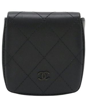CHANEL Coco Mark Coin Case (Authentic Pre-Loved) - Black