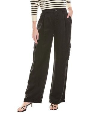 Bella Dahl Pleated Wide Leg Linen-Blend Pant - Black