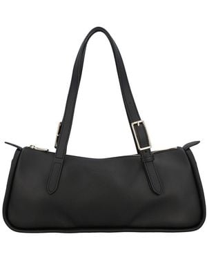 Longchamp Looong Leather Shoulder Bag - Black