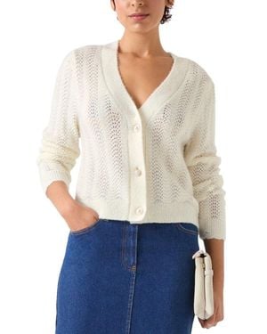 LK Bennett Elodie Wool-Blend Cardigan - White
