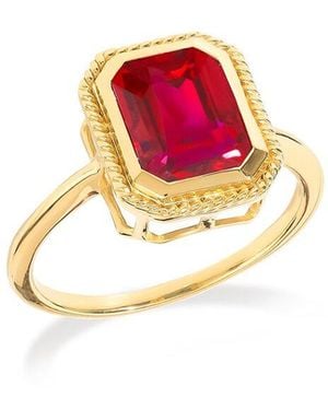 TIRAMISU 14K Over 2.93 Ct. Tw. Lab-Grown Ruby Solitaire Ring - Pink