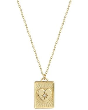 Ember Fine Jewelry 14K 0.01 Ct. Tw. Diamond Necklace - Metallic