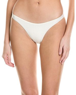 MILLY Margot Chevron Bikini Bottom - White