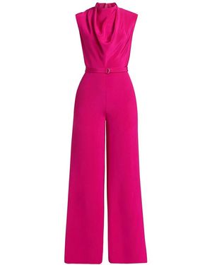 Adam Lippes Blythe Silk Jumpsuit - Pink