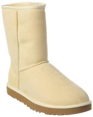 UGG Classic Short Suede & Shearling Boot - Natural