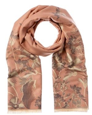 Saachi Reverse Wildflower Scarf - Brown