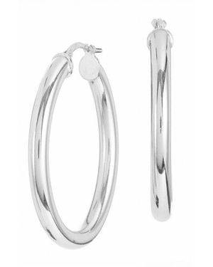 Savvy Cie Hoop Earrings - White