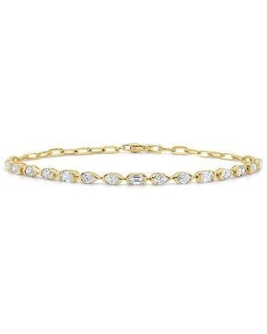 Sabrina Designs 14K 1.60 Ct. Tw. Diamond & Sapphire Tennis Bracelet - White