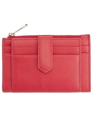 ROYCE New York New York Leather Zippered Compact Card Case Wallet
