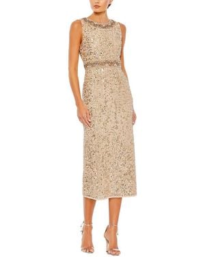 Mac Duggal Embellished Midi Dress - Natural