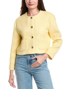 Maje Wool-Blend Blazer - Natural